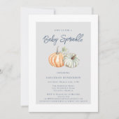 Waterverf Herfst Pompoen Sprinkle Baby shower Kaart (Voorkant)