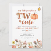 Waterverf Herfst Pompoen Wildflower 2e Verjaardag Kaart (Voorkant)