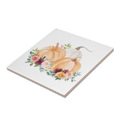 Waterverf Herfst Pompoenen Boho Bloemen Tegeltje (Zijkant)