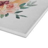 Waterverf Herfst Pompoenen en Boho Flowers Snijplank (Hoek)