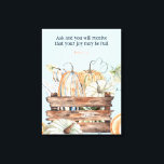 Waterverf Herfst pompoenen met vreugdebijbelvers Canvas Afdruk<br><div class="desc">Waterverf Herfst pompoenen met Joy Bible Verse Canvas Print</div>