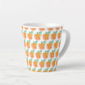 Waterverf Herfst Pompoenen Oranje Patroon Latte Mok (Rechterhoek)