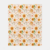 Waterverf Herfst Pompoenen & Zonnebloemen Patroon Fleece Deken (Voorkant)