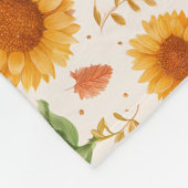 Waterverf Herfst Pompoenen & Zonnebloemen Patroon Fleece Deken (Hoek)