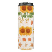 Waterverf Herfst Pompoenen & Zonnebloemen Patroon Thermosbeker (Achterkant)