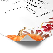 Waterverf herfst pompoenkaarten en geschenken poster (Hoek)