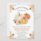 Waterverf Herfst Pumpkin en Cactus Baby shower Kaart (Voorkant)