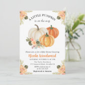 Waterverf Herfst Pumpkin en Cactus Baby shower Kaart (Staand voorkant)