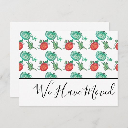 Waterverf Herfst Pumpkin Patch Post Kaart (Voorkant / Achterkant)