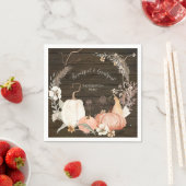 Waterverf Herfst Pumpkins Floral bedankt dankbaar Servet (Insitu)