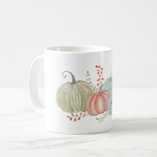 Waterverf Herfst Pumpkins Koffiemok (Voorkant links)