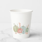 Waterverf Herfst Pumpkins Papieren Bekers (Achterkant)
