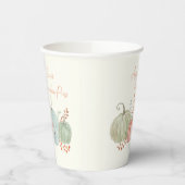 Waterverf Herfst Pumpkins Papieren Bekers (Links)