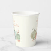 Waterverf Herfst Pumpkins Papieren Bekers (Rechts)