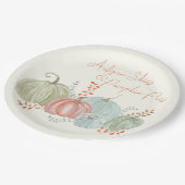 Waterverf Herfst Pumpkins Papieren Bordje (Gekanteld)