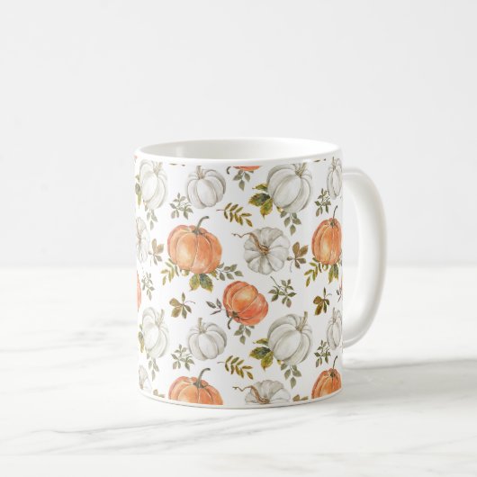 Waterverf Herfst Rustic Pumpkins Koffiemok (Voorkant rechts)