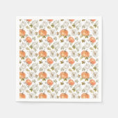 Waterverf Herfst Rustic Pumpkins Servet (Voorkant)