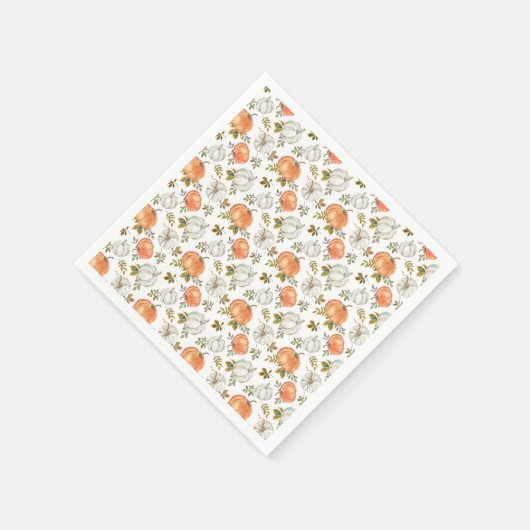 Waterverf Herfst Rustic Pumpkins Servet (Hoek)