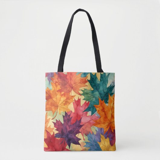 Waterverf Herfst Scene Canvas tas (Voorkant)