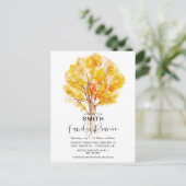 Waterverf - Herfst - serie - reünie QR uitnodigen Uitnodiging Briefkaart (Staand voorkant)