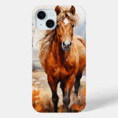 WATERVERF HERFST THEMA PAARD Case-Mate iPhone CASE (Achterkant)
