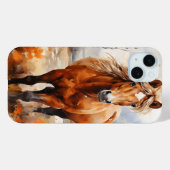 WATERVERF HERFST THEMA PAARD Case-Mate iPhone CASE (Achterkant (horizontaal))