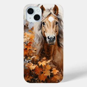  WATERVERF HERFST THEMA PAARD iPhone 15 MINI HOESJE