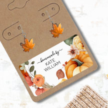 Waterverf Herfst themalabel voor zelfgemaakte arti