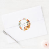 Waterverf Herfst themalabel voor zelfgemaakte arti Ronde Sticker (Envelop)