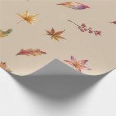 Waterverf herfst, valleien en bessen cadeaupapier (Hoek)