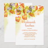 Waterverf herfst verlaat uitnodiging (Voorkant / Achterkant)