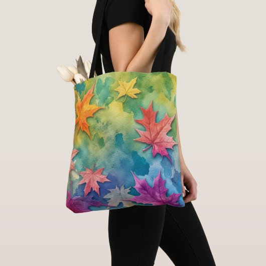 Waterverf Herfst Vibes Bag Tote Bag (Dichtbij)