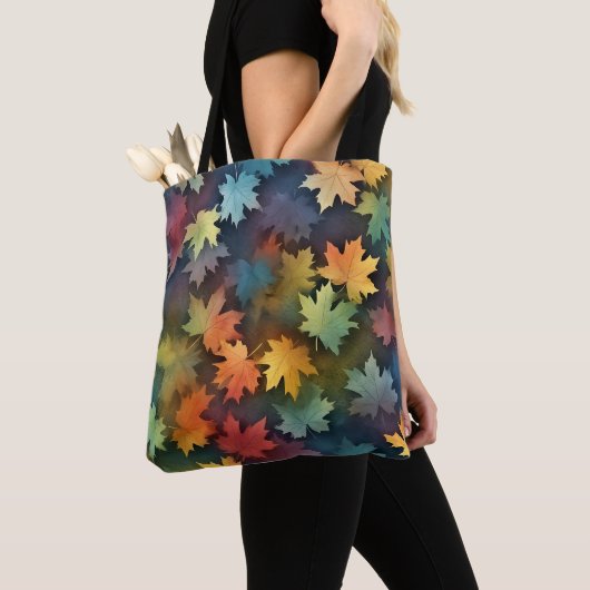 Waterverf Herfst Vibes canvas tas (Dichtbij)