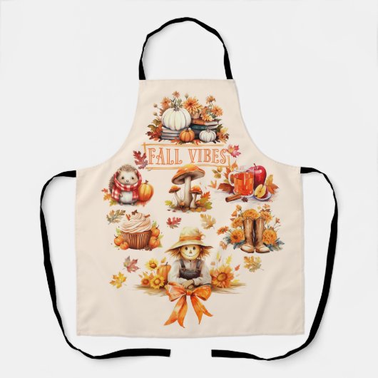 Waterverf Herfst Vibes Schort (Voorkant)