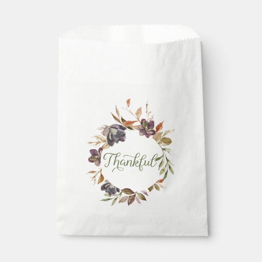 Waterverf Herfst Vlokken Succulent Favor Bags Bedankzakje (Voorkant)