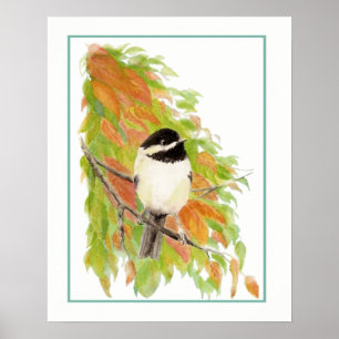 Waterverf herfst vogeljacht poster