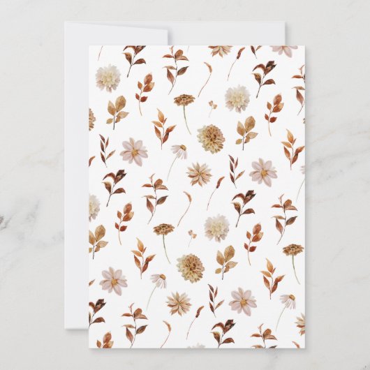 Waterverf Herfst Vrijgezellenfeest Kaart (Achterkant)