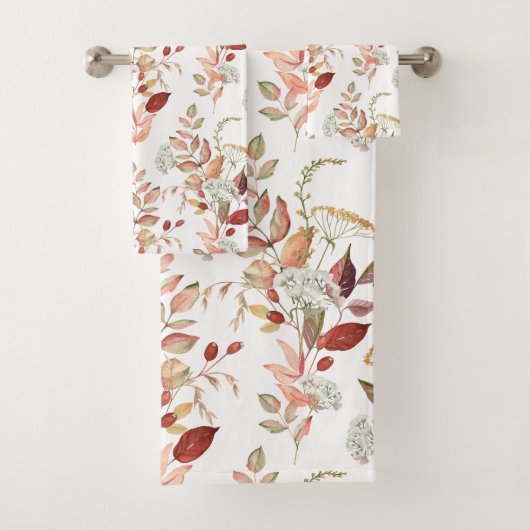 Waterverf Herfst Wilde Bloem Bad Handdoek (Insitu)