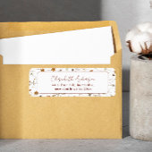  Waterverf Herfst Wilde Bloem Bruiloft Feestje  Etiket