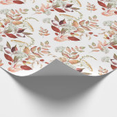Waterverf Herfst Wilde Bloem Cadeaupapier (Hoek)