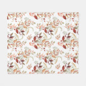 Waterverf Herfst Wilde Bloem Fleece Deken (Voorkant (Horizontaal))