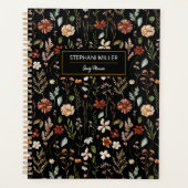 Waterverf Herfst Wilde Bloem Tuin Bloemmotief Planner (Voorkant)