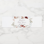 Waterverf Herfst Wilde Bloemen Waterfles Label Etiket (Enkel label)
