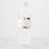 Waterverf Herfst Wilde Bloemen Waterfles Label Etiket (Voorkant)