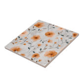 Waterverf Herfst Wildflowers Minimalistische Bloem Tegeltje (Zijkant)