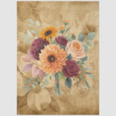Waterverf Herfst Wildflowers op perkament Tissuepapier (Voorkant)