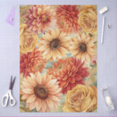 Waterverf Herfst Wildflowers op perkament Tissuepapier (Craft)