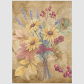 Waterverf Herfst Wildflowers op perkament Tissuepapier (Voorkant)