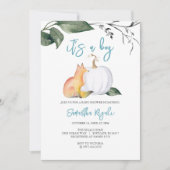 Waterverf Herfst Woodland Baby Jongensdouche Kaart (Voorkant)