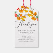 Waterverf herfst Woodland gebladerte bruiloft dank Cadeaulabel (Voorkant)